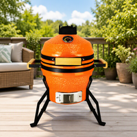 KIMSTONE Barbecue Kamado en céramique au charbon de bois de 13 pouces, couleur personnalisée, design sans fumée et portable