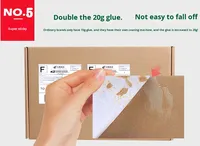 Vente Flash : Autocollant en papier adhésif personnalisable, blanc, perforé, imperméable, à trois couches, thermique direct 4x6, à forte adhérence