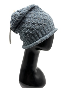 Taiwan Brand LANDBAS Plain Knit & <b>Cable</b> Pattern Unisex Winter Beanie with Ears for Ski Fashion - Product Image 3