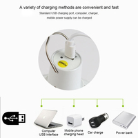 Lampe de camping d'urgence rechargeable, étanche IP65, avec batterie au lithium, construction en plastique LED, lampe de secours rechargeable