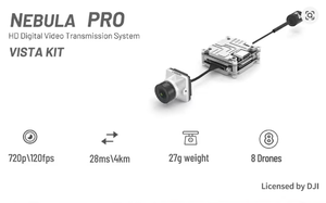 Kit de Cámaras Nebula Pro Vista, Cámaras Digitales HD de 720p/120fps, Transmisor FPV de 5.8GHz, Cámara de 2.1mm y 150 Grados, Modelo de Dron RC - Product Image 4
