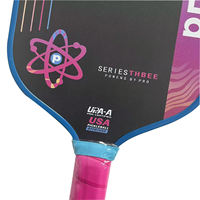 Raquette de pickleball Pro Series 3 Project Flamingo 16 mm sans bordure, tendance, toutes saisons, certifiée USAPA, nid d'abeille haute performance