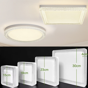 Lámpara de techo Led redonda acrílica de cristal elegante cuadrada decorativa moderna para el hogar, lámpara de dormitorio, candelabro decorativo - Product Image 1
