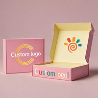 Boîtes d'emballage pliables écologiques, boîtes d'expédition écologiques, boîtes d'emballage personnalisées mates pour vêtements, boîtes roses pour l'emballage