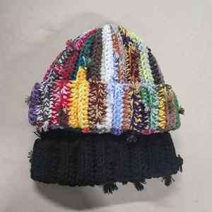Topi Beanie rajut buatan tangan, topi Beanie Logo kustom akrilik murni hangat dan nyaman untuk perjalanan - Product Image 2