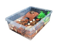 Bac en plastique écologique noir ou transparent pour racks de reproduction de reptiles DIY