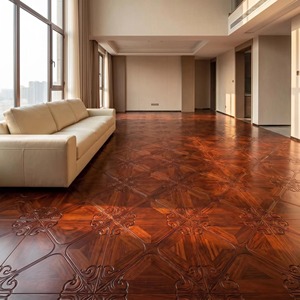 <span class=keywords><strong>Parquet</strong></span> en bois sur mesure fait main avec motifs incrustés pour la décoration personnalisée de la maison et les projets d'ingénierie - Product Image 4
