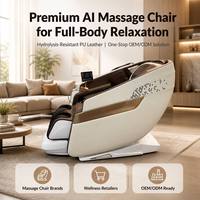 Fauteuil de massage intelligent à commande vocale IA, 135 cm, avec rail SL, zéro gravité, compression chaude et pétrissage pour massage corporel complet à domicile