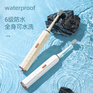 Electric Toothbrush Sonic Waterproof Ip67 Soft Bristles Rechargeable For Adults And <b>Couples</b> - Product Image 1