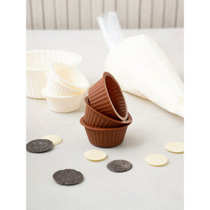 Miglior tazza per Muffin in Silicone All-Use Set da 6 pezzi facile riutilizzabile antiaderente con budino torta cilindro rosa stampo da forno riutilizzabile - Product Image 1