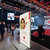 Boîte à lumière publicitaire pliable Admax SEG sans outil 1x2m en tissu avec cadre en aluminium pour salon professionnel et toile de fond d'exposition
