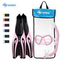 Ensemble de masques de plongée WAVE Vendeur Masque de plongée en apnée pour ensemble de plongée Équipement de plongée Natation Plongée avec tuba Masque et palmes Ensemble