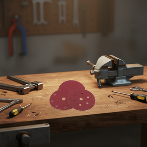 Disco de Lijado con Velcro Ttake de 100 mm, 6+1 Agujeros, Abrasivo de Corindón para Acabado de Madera y Metal - Product Image 3