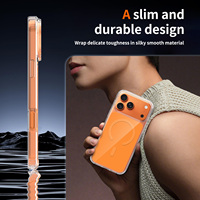 Coque de téléphone magnétique rigide en PC avec pare-chocs transparent en TPU antichoc et protection d'appareil photo, vente en gros pour iPhone 17 18 Pro Max