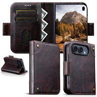 Étui portefeuille SUTENI pour iPhone Duo avec boucle magnétique, porte-cartes et support, en similicuir