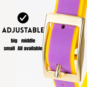 Collares y Correas Impermeables para Mascotas de Dos Tonos, Collar de Lujo para Perro Resistente al Agua, Collar Ajustable de PVC para Paseos en la Playa - Product Image 4