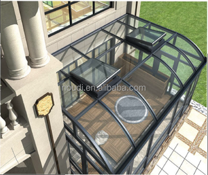 Nordi ngoài trời nhôm vườn gian hàng không thấm nước sunroom với điện mái hiên Louvre mái tán carport và kính pergola - Product Image 2