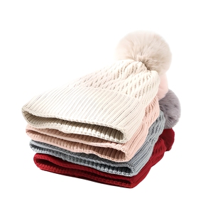Bonnet en tricot unisexe avec pompon gris, décontracté, hiver, fait main, laine, chaud, doux, ajustable, extensible, adulte, 56-58CM - Product Image 5