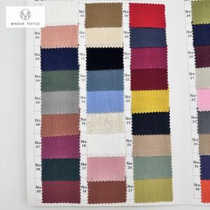 Mindun kain Linen Viscose campuran kotak-kotak 220gsm kain Linen stok banyak di batu Cina kain Linen cuci - Product Image 5