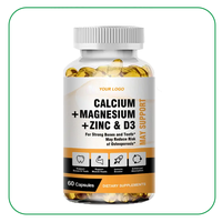 Ausreson Calcium Magnésium Zinc Supplément Vitamine Vegan Marque privée Calcium Magnésium Vitamine D3 Gélule