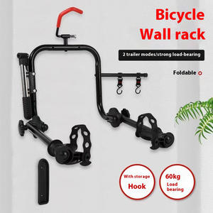 Support vélo mural, rangement vertical, <span class=keywords><strong>porte</strong></span>-vélos robuste pour <span class=keywords><strong>garage</strong></span>, vélos de route et électriques - Product Image 2