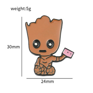 Spilla da matrimonio a tema animali dei fumetti Guardiani <span class=keywords><strong>della</strong></span> <span class=keywords><strong>Galassia</strong></span>, distintivo di Captain Groot, Hulk, Spider-Man - Product Image 5