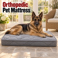 Matelas orthopédique pour chien avec bordure renforcée et housse amovible lavable pour les collections de matelas pour animaux de compagnie et les importateurs