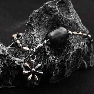 Collar de Bambú Vintage con Perlas y Flores 'Flowers All Way' de <span class=keywords><strong>Taobao</strong></span>, Estilo Retro, Unisex, para Hombre y Mujer - Product Image 1