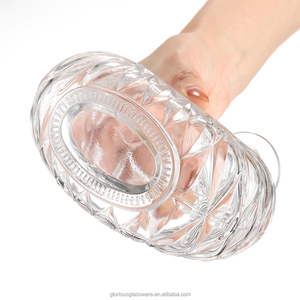 Bouteille en verre cristallin haute transparence pour spiritueux, motif soleil vintage rond aplati, directement de l'usine, pour brandy XO, whisky, vodka. - Product Image 6