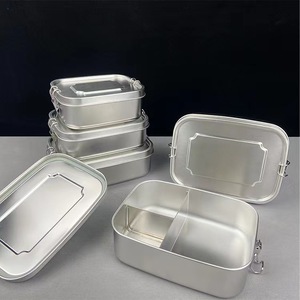 Stainless Steel Bento Box Lunch Box a Large Metal 3 Compartment Tiffin Food Container Lunchbox Meal Prep Food Container <strong>Storage</strong> - Product Image 5