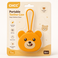 Boîte de rangement en silicone en forme d'ours pour articles de bébé - Étui portable suspendu pour ranger les accessoires de Noël (vente en gros)