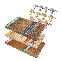 21 pouces en bois massif avec 11 chevaux en métal ou en bois 4 dés et 2 cartes Finish Line Horse Racing Game Horse Race Board