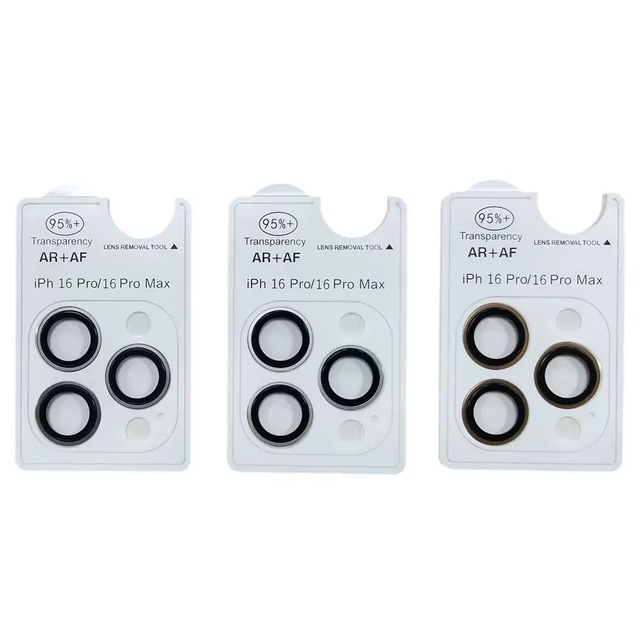 High Quality Camera Lens Rings AR Tempered Glass Start Metal Protector Camera Glass for iPhone 16E 15 Pro Max 14 Plus 13 12 17