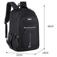 Mochila para Portátil de 15.6 Pulgadas, Impermeable, Resistente, de Poliéster Oxford, con Cierre, Correa con Amortiguación de Aire, Gran Capacidad, Portátil