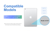 Sarung KEYBOARD MFI, Generasi Ke-5 iPad dengan Keyboard 2020, Sarung Dapat Diisi Ulang dengan Tempat Pensil untuk iPad 10.2/10.5 Inci