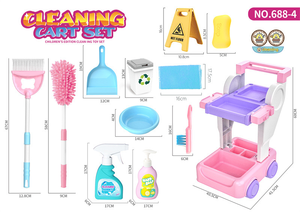 Vui Hộ Gia Đình Làm Sạch Đồ Chơi Thiết Lập Bao Gồm Chổi Lau Bàn Chải Bụi Pan Khăn Lau Bụi Xô Vệ sinh Đồ Chơi Cho Cô Gái Và Chàng Trai Giả Vờ Chơi - Product Image 4