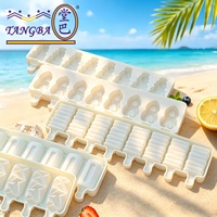 Moule à glace en silicone Tangba à 8 cavités, qualité alimentaire, pour la fabrication de glaces maison, moules à bâtonnets de glace DIY, silicone durable