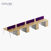 Grand bureau d'ordinateur moderne en bois pour une étude et une écriture simples pour une utilisation de poste de travail et d'ordinateur portable pour l'espace de bureau
