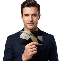 Carte bancaire en métal de luxe personnalisée, carte Mastercard en acier, carte de crédit entièrement métallique avec puce de taille 4442 pour insertion et paiement sans contact Wavepay