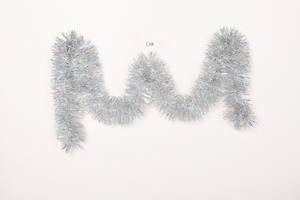 <span class=keywords><strong>Guirnalda</strong></span> de oropel plateada para mascotas, Fondo de Navidad, oropel, adorno - Product Image 4