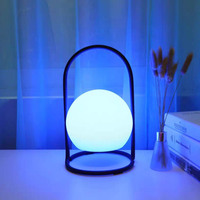 Lampe de bureau LED sphérique sans fil portable rechargeable et réglable chambre hôtel suspension sans fil avec télécommande