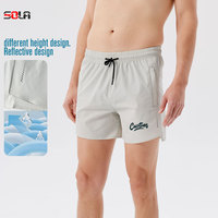 Short de gym à séchage rapide pour homme Vêtements d'entraînement unis avec poche zippée Vêtements d'entraînement actifs