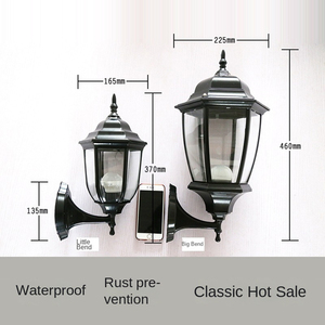 Lampe murale extérieure étanche, style rétro européen, lampe de jardin industrielle, lampe de paysage, lampe murale LED pour villa, véranda - Product Image 5