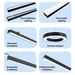 Luminaire suspendu LED linéaire rond moderne en aluminium industriel 800 mm à intensité variable pour bureau, salle de sport, <span class=keywords><strong>centre</strong></span> de remise en forme - Product Image 3