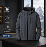 Veste de randonnée unisexe imperméable et coupe-vent personnalisée 800g, veste d'extérieur décontractée à marque privée jusqu'à 7XL, OEM clé en main 10 couleurs