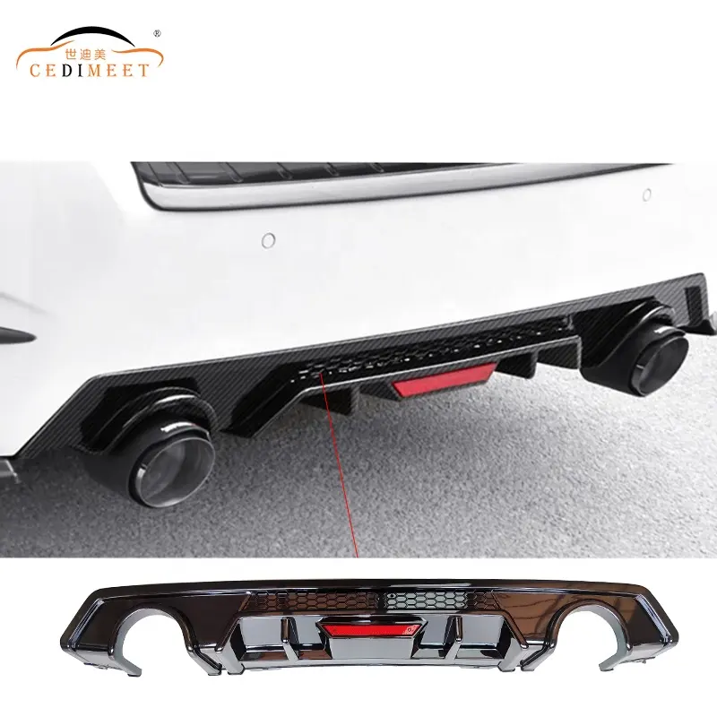 Kit de peças automotivas para uso automotivo, material ABS brilhante para uso exterior de carros, amortecedor traseiro e spoiler traseiro para Honda Civic 2016