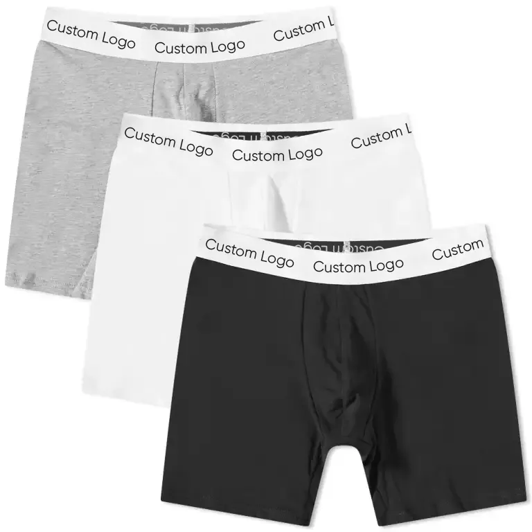 Intimo da uomo con Logo personalizzato slip in cotone a vita media boxer in tinta unita intimo da uomo