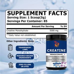 Suplementos Herbales Naturales Más Vendidos, Creatina en Polvo con Monohidrato de Creatina, Mejora la Recuperación Muscular - Product Image 3