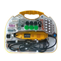 Ensemble d'outils rotatifs mini-meuleuses d'angle électriques professionnelles à vitesse variable 180W, 210 pièces, pour la découpe, le polissage et les travaux de bricolage