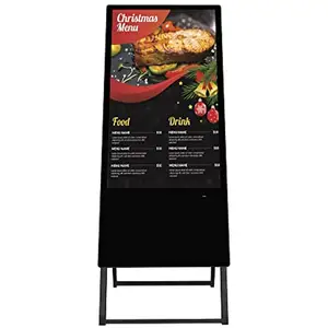 Kiosque d'affichage numérique lcd Commercial pliant, affichage publicitaire numérique, caméra 1080P avec Version Android 11